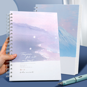 Longorgeous B5 thiết kế độc đáo da xoắn ốc máy tính xách tay nghiêng lên bìa cứng máy tính xách tay da tùy chỉnh máy tính xách tay - Product Image 4