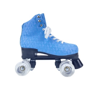 High Quality Professional Woman's Adult <strong>Quad</strong> 4-Wheel Roller Skates Each with Cheap Flashing Wheels and PP Chassis - Product Image 4