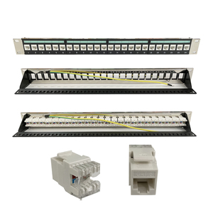 19英寸1U UTP FTP RJ45 Cat5e Cat6 Cat6A空白网络配线架24端口机架安装空载配线架 - Product Image 2