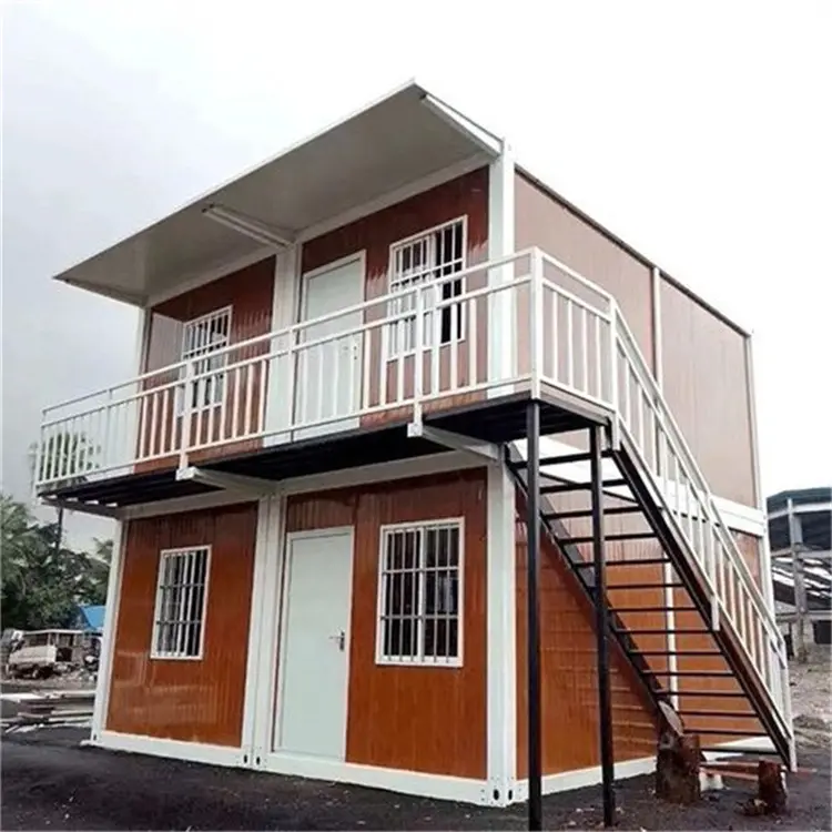 Rumah kontainer sederhana kustom, rumah Panel seluler prefabrikasi, rumah kontainer ponsel prefabrikasi seluler kreatif Multi Cerita