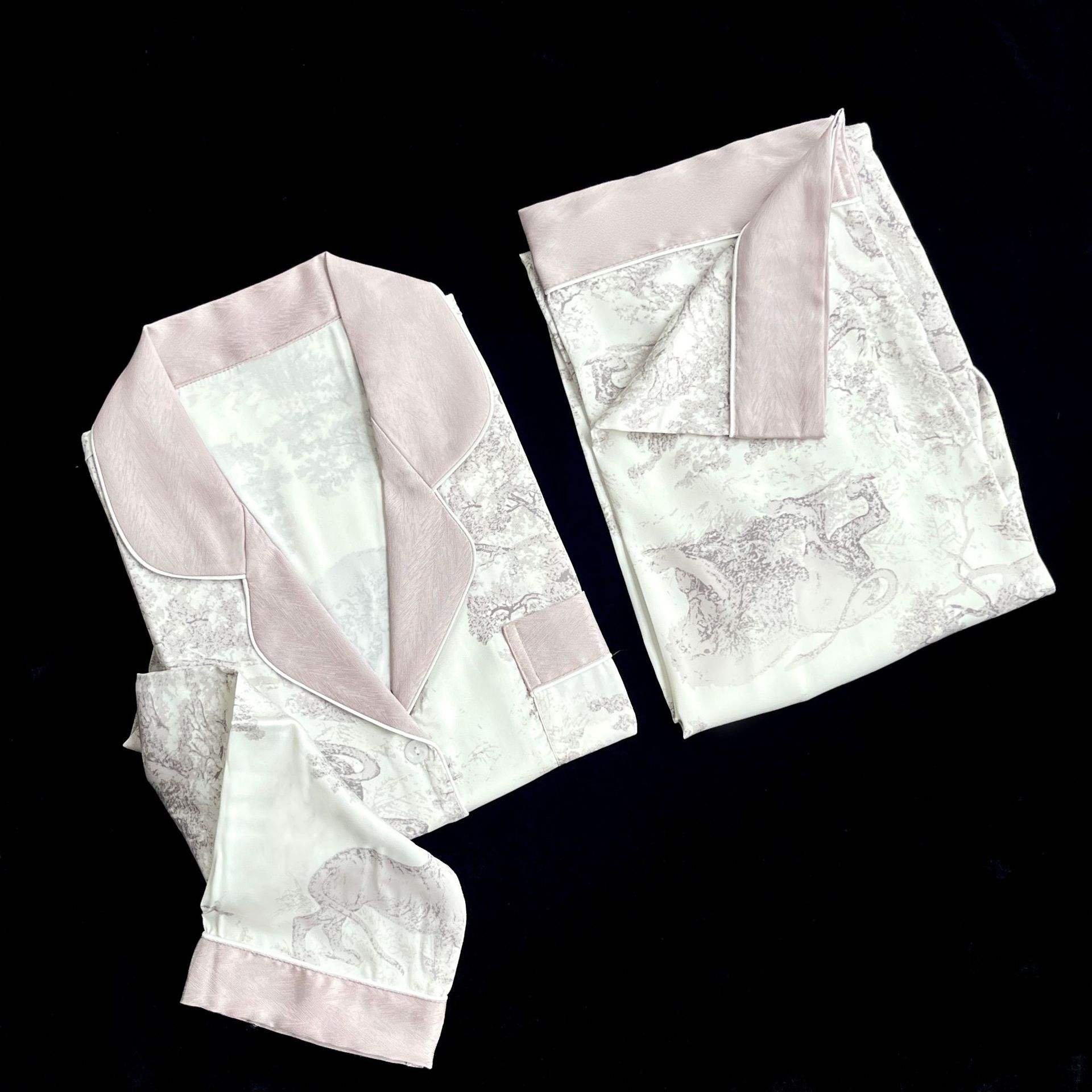 หนาแน่นสีเทา-กางเกงขายาวแขนยาว