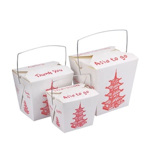 กล่องบะหมี่กึ่งสำเร็จรูปกระดาษพับได้มีหูหิ้วสำหรับใส่อาหาร - Product Image 1