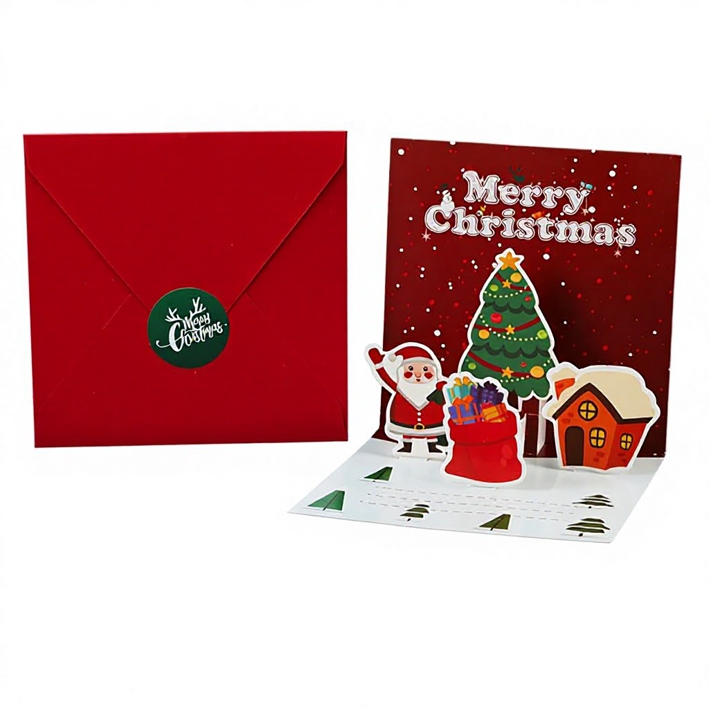 02 1 carte de voeux + 1 enveloppe + 1 autocollant