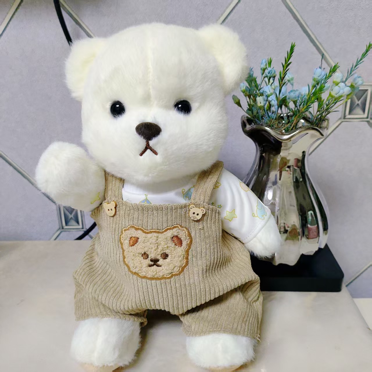 White t-strap pants-clothes only