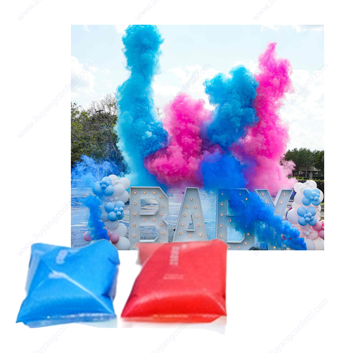 poudre bleu rose 10kg rose+bleu