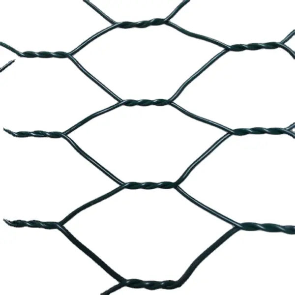 Hexagonal pedra gabião wire mesh / PVC revestido gabião caixa/saco gabião parede