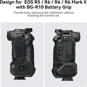 Canon R5/R6/R5 C / R6 kamera kafesi Bg-R10 pil yuvası-3464 ile Canon R5/R6/R5 C için - Product Image 2