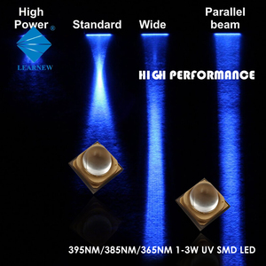 Kuvars cam paketi Smd yüksek güç Cob LED 385Nm modülü 365nm 3W Uv LED çip uv led çip yüksek güç - Product Image 4