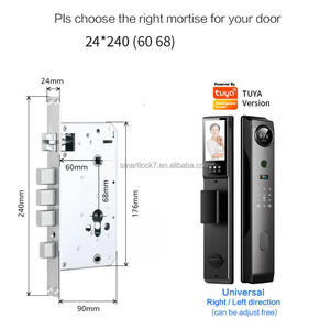 Hot Selling Tuya APP Face Scene Smart WiFi Digital Door Lock Code Card Unlock Fingerprint Fully Automatic Smart Door Lock - Product Image 5