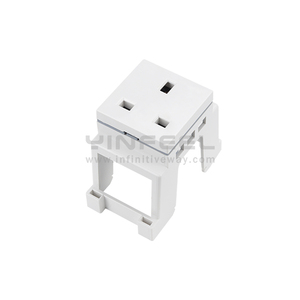 3-PIN British Standard Din Rail <strong>Socket</strong> Model No.IF-D35-BSS-45 - Product Image 2