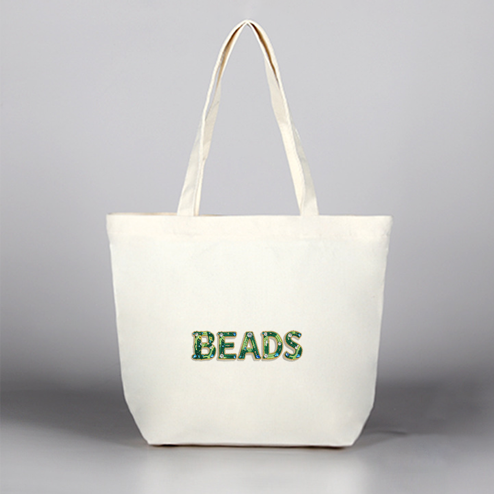 Sac en toile blanc + Lettres vertes