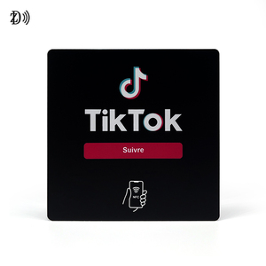 ZD Fashional Square personalizzato QR Code stampato RFID Card NFC Google Review Card
