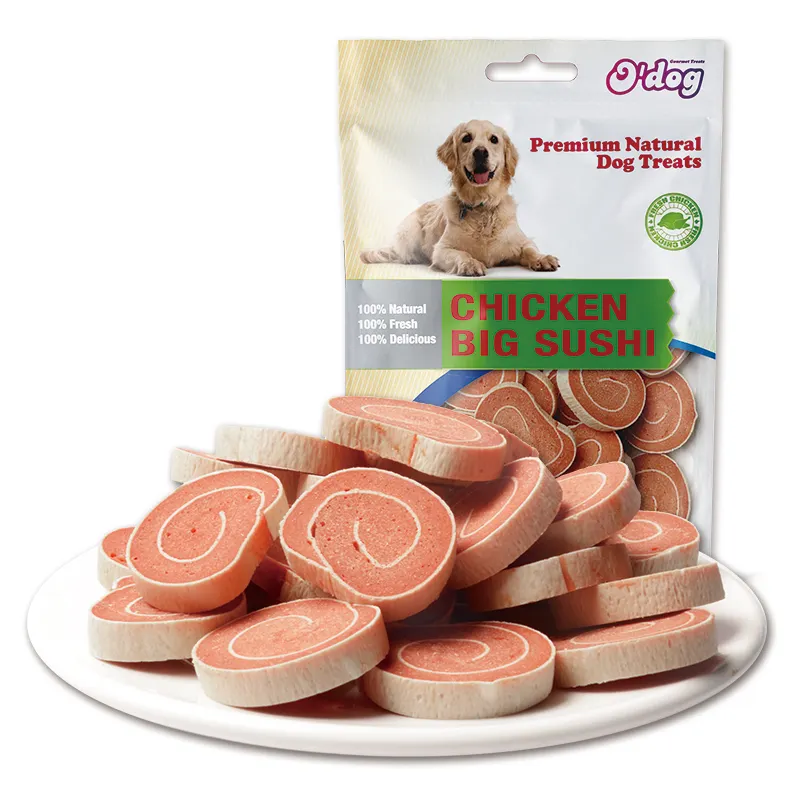 100% natürliches Hühner fleisch Sushi Haustier Snacks trockener Hund Hühner fleisch behandelt Lebensmittel Großhandel Pet Treats Hundefutter Hundefutter