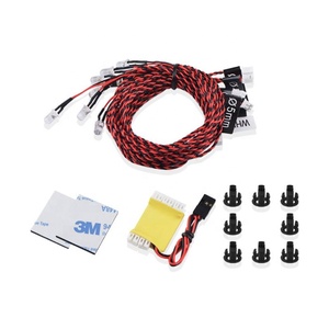 ไฟ RC 8ชุดระบบไฟ LED ไฟกระพริบจำลองพร้อมกล่องควบคุมอุปกรณ์เสริมสำหรับเฮลิคอปเตอร์เครื่องบิน RC - Product Image 4