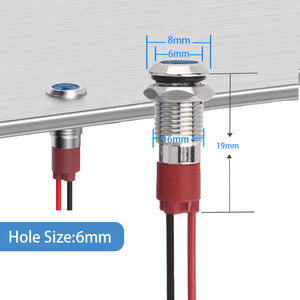 Indicatielampje 10mm 12mm 16mm 22mm 30mm Montagegat IP65 <span class=keywords><strong>LED</strong></span>-signaallamp Paneellicht Multi-spanning (12V/24V/110V/220V) - Product Image 2