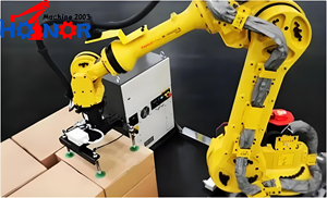 Línea de montaje automatizada Brazo robótico paletizador Robots articulados industriales Fanuc para carga y descarga Manipulación de materiales