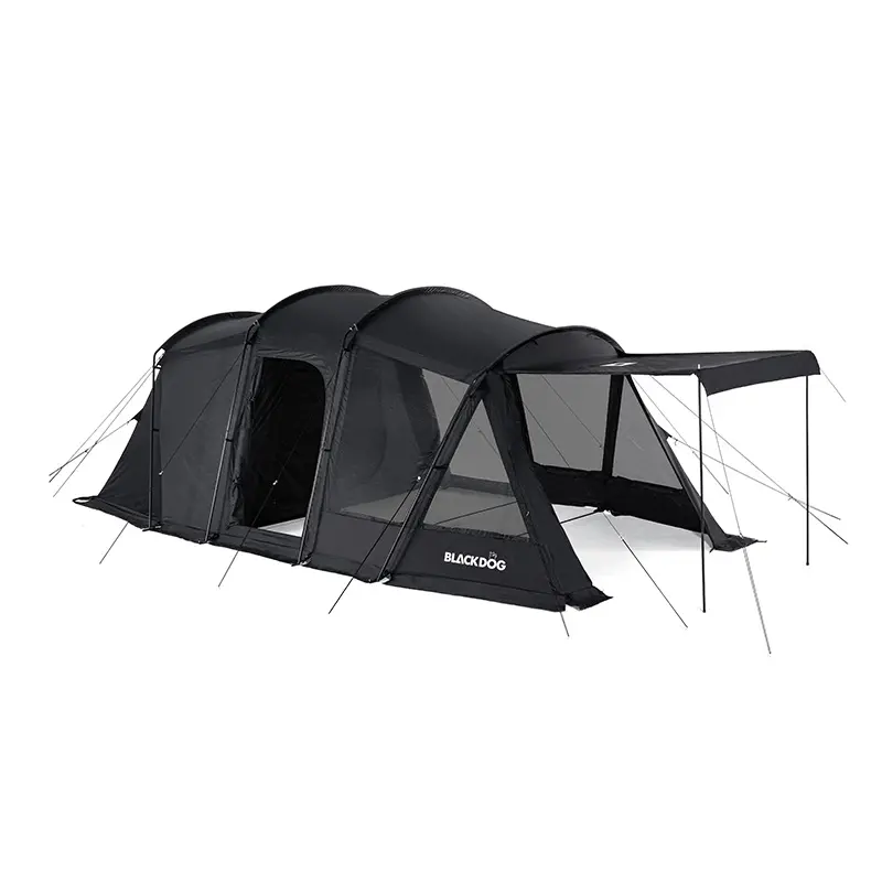 Blackdog Outdoor Camping Vier Seizoenen Zonwering Zwart Hond Upf50 + Tunnel Tent Met Sneeuw Rok Grote Tent