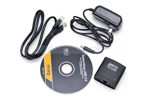 <strong>USB</strong> 2.0 LRP Print Server Share a LAN Ethernet Networking <strong>Printer</strong> Power Adapter <strong>USB</strong> HUB 100Mbps Network Print Server - Product Image 2