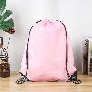 Customized 210D Polyester Drawstring Backpack Waterproof Foldable Sports Rucksack <strong>with</strong> Zipper &amp; Cartoon Pattern Draw <strong>String</strong> Bags - Product Image 3