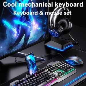 Dropshiping <strong>Keyboard</strong> PW2H Mouse G2 Headset Inphic V680 Metal Mechanical <strong>Keyboard</strong> Backlit Gaming <strong>Keyboard</strong> and Mouse Set - Product Image 2