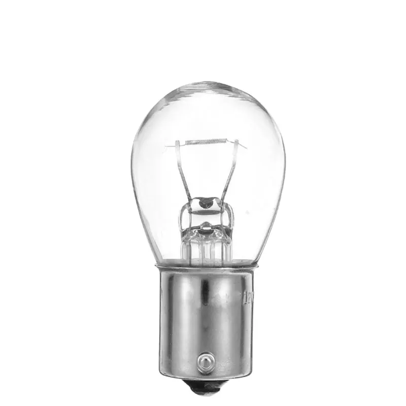 Bombilla halógena S25 1156 1157 BA15S, 12V, 21W, T5, T10, S25, cristal transparente, para coches universales, señal de giro, luz de freno de respaldo