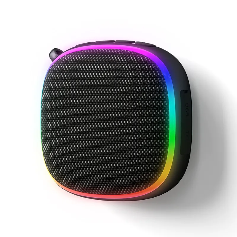 FANSBE TWS RGB luz 5W impermeable a prueba de polvo Mini portátil magnético tela malla Bluetooth altavoz