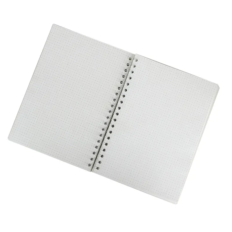 Trasparente PP copertura B6 ufficiale spiral notebook notebook a doppio argento wiro libro nota con logo