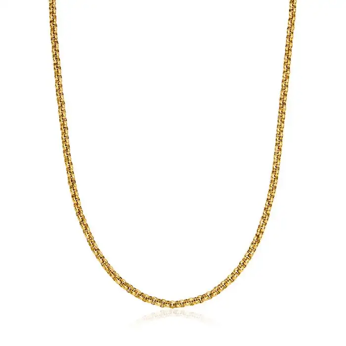 Inspirar de joyas de acero inoxidable clásico anillo de diseño de joyas chapado en oro cadena para niños de alto pulido collar de cadena