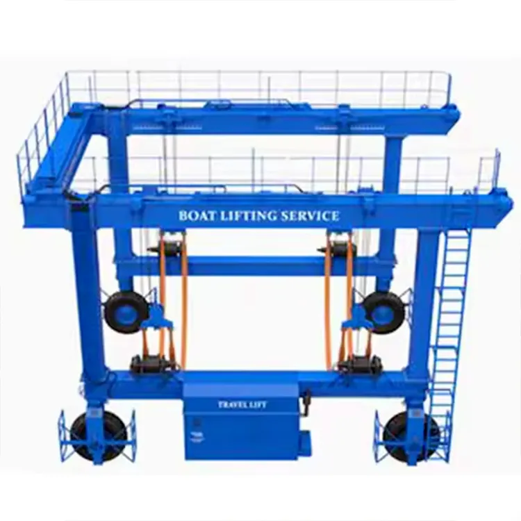 Personalizado Yacht Straddle Carrier 80 Ton 40 Ton Boat Hoist Travel Lift para la venta