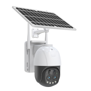 IP66高清IP闭路电视360网络监控无Fil自动跟踪低功耗10倍变焦户外Eseecloud 4g双PTZ太阳能摄像机 - Product Image 1