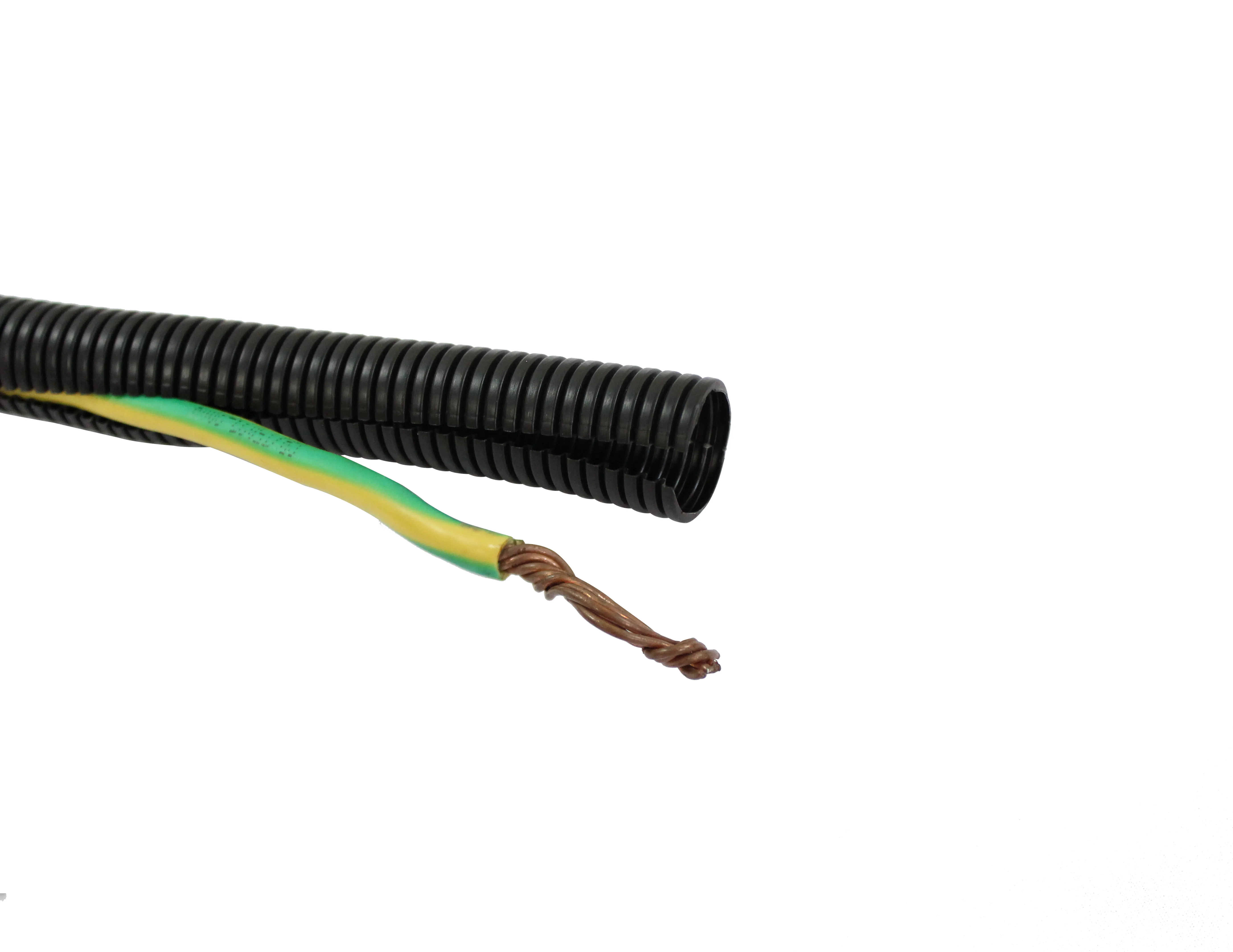 Tubo de polipropileno negro-40 a 105 Tubo de conducto flexible de plástico corrugado PP ignífugo para protección de cableado eléctrico