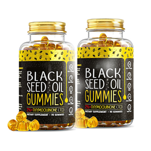 2025 OEM biểu tượng tùy chỉnh 2000mg phục vụ viên nang mềm Gel nigella sativa đen dầu hạt Gummies - Product Image 1