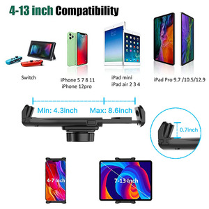 カーカップホルダータブレットマウント360度回転調整可能ユニバーサルタブレットスタンドクレードル携帯電話と互換性があります - Product Image 2