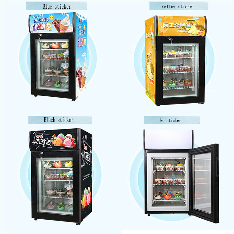 mini bar display freezer ice cream fridge ,50L freezer showcase