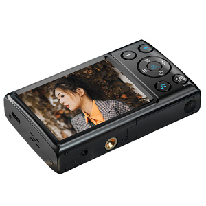Cámara compacta digital para estudiantes 4K de alta calidad con zoom 18X y luz de flash para fotografía y vídeo
