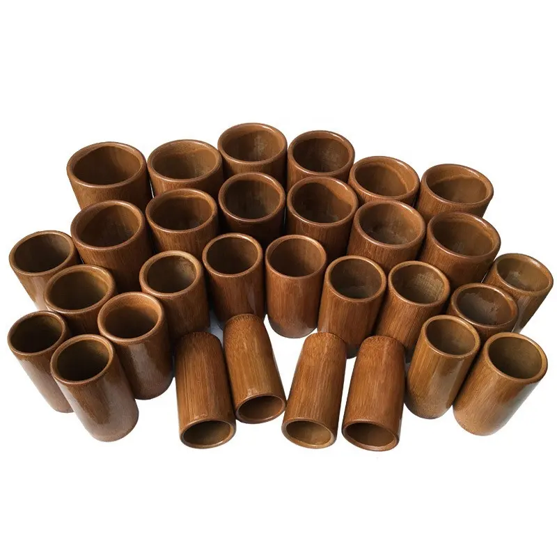 30 Pcs Carbonisatie Traditionele Cup Cupping Massage Bamboe Hout Acupunctuur Fire Cupping Therapie Cupping Apparaat