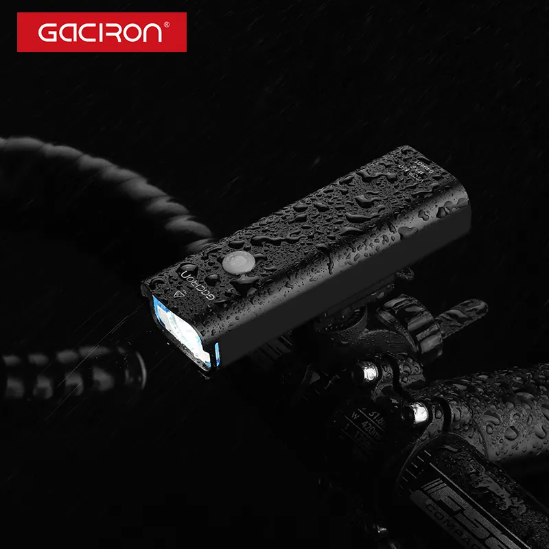 Lampe de poche personnalisable Gaciron 850Lumen Cree Led Bicycle Light ROHS CE FCC Aluminium Camping Chasse Bike Light