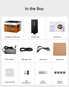 Atomstack P1 kép máy khắc laser kèm theo an toàn giáo dục sử dụng nhà khoảng trống Vòng trang sức kim loại Máy khắc laser - Product Image 6