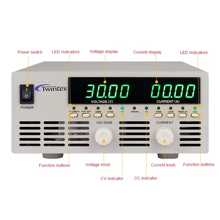 Twintex 1000 풀그릴 V DC 엇바꾸기 낮은 현재 변하기 쉬운 고전압 전력 공급