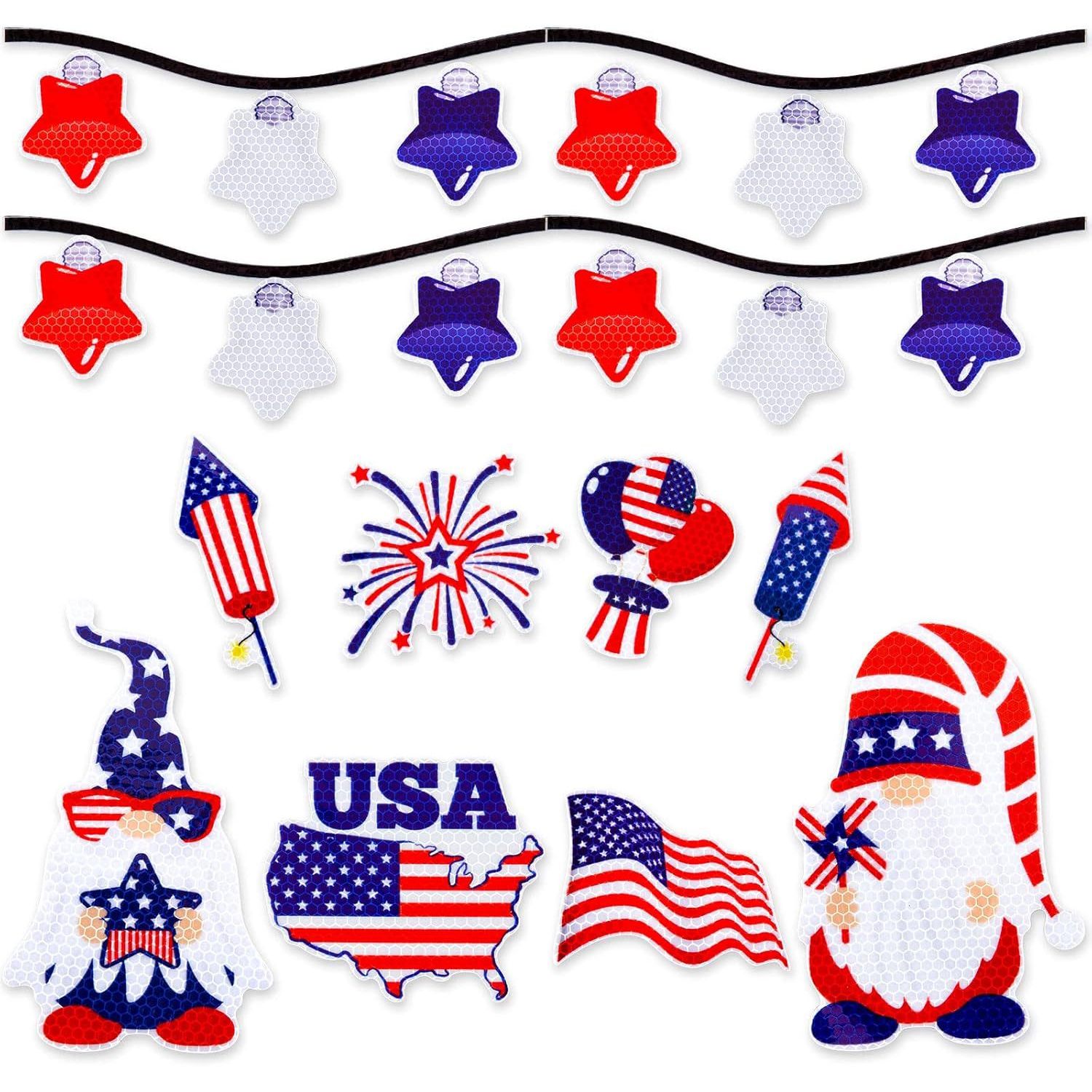 Imán personalizado para refrigerador del Día de la Independencia#10 (reflector de panal)