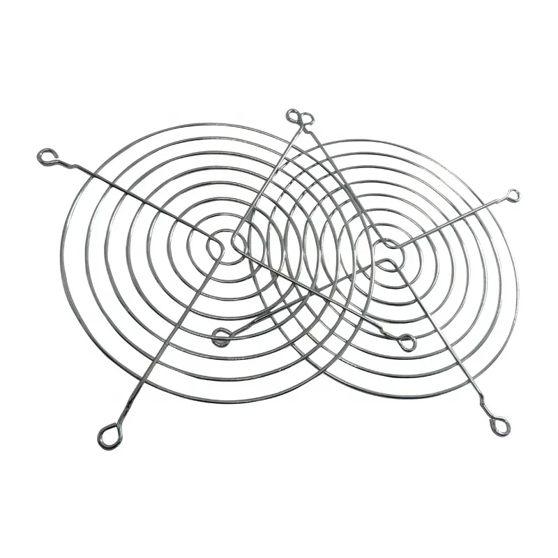 Parti della ventola di ventilazione in metallo condensatore di scarico per rete metallica di raffreddamento assiale industriale coperchio della ventola griglia per dita da 16 pollici