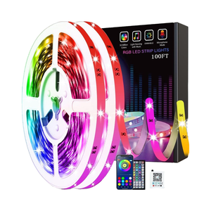スマートLEDストリップライト100フィート2ロール50フィート音楽同期色変更リモートアプリ音声制御寝室ストリップ照明用 - Product Image 6