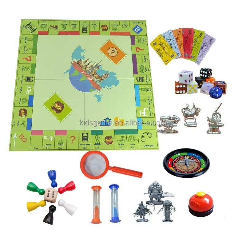 Custom Design Monopoli Board Games Manufacturers Plastic Miniature Token Supplier Table Board Game