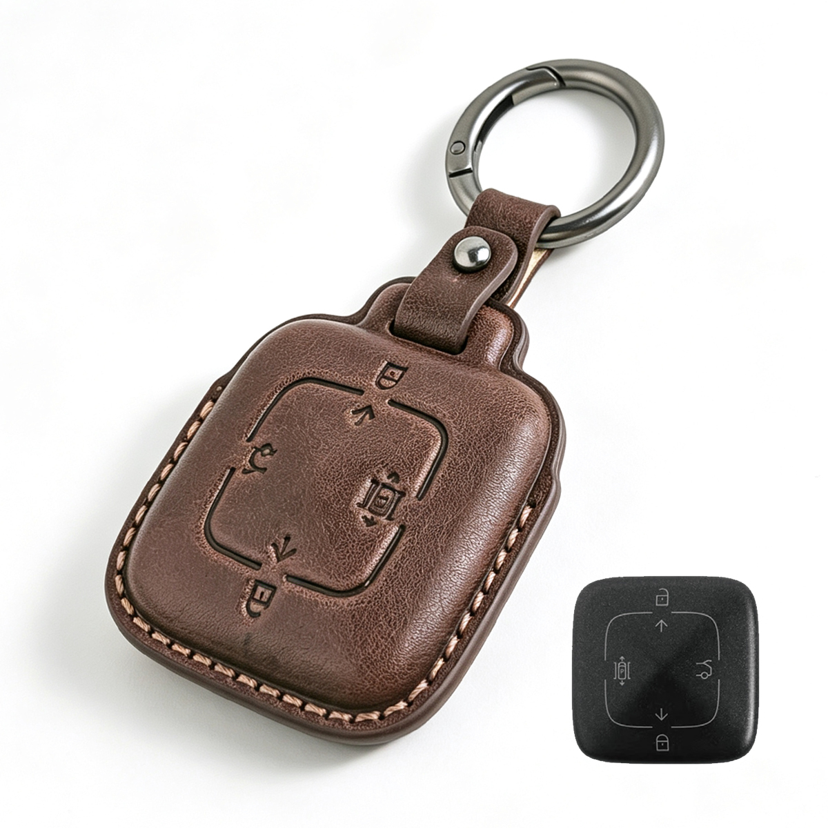 Cuir de vachette tanné végétal-ZK-A4-Marron