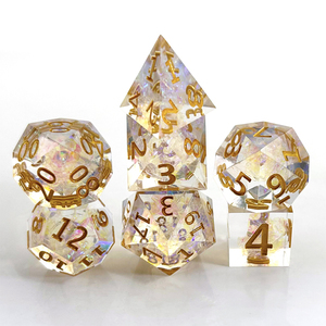 DND RPG ชุดเกมกระดานลูกเต๋าหลายด้าน D20 D6เรซิ่นคมสำหรับการผจญภัยดันเจี้ยนและเกมกระดาน - Product Image 1