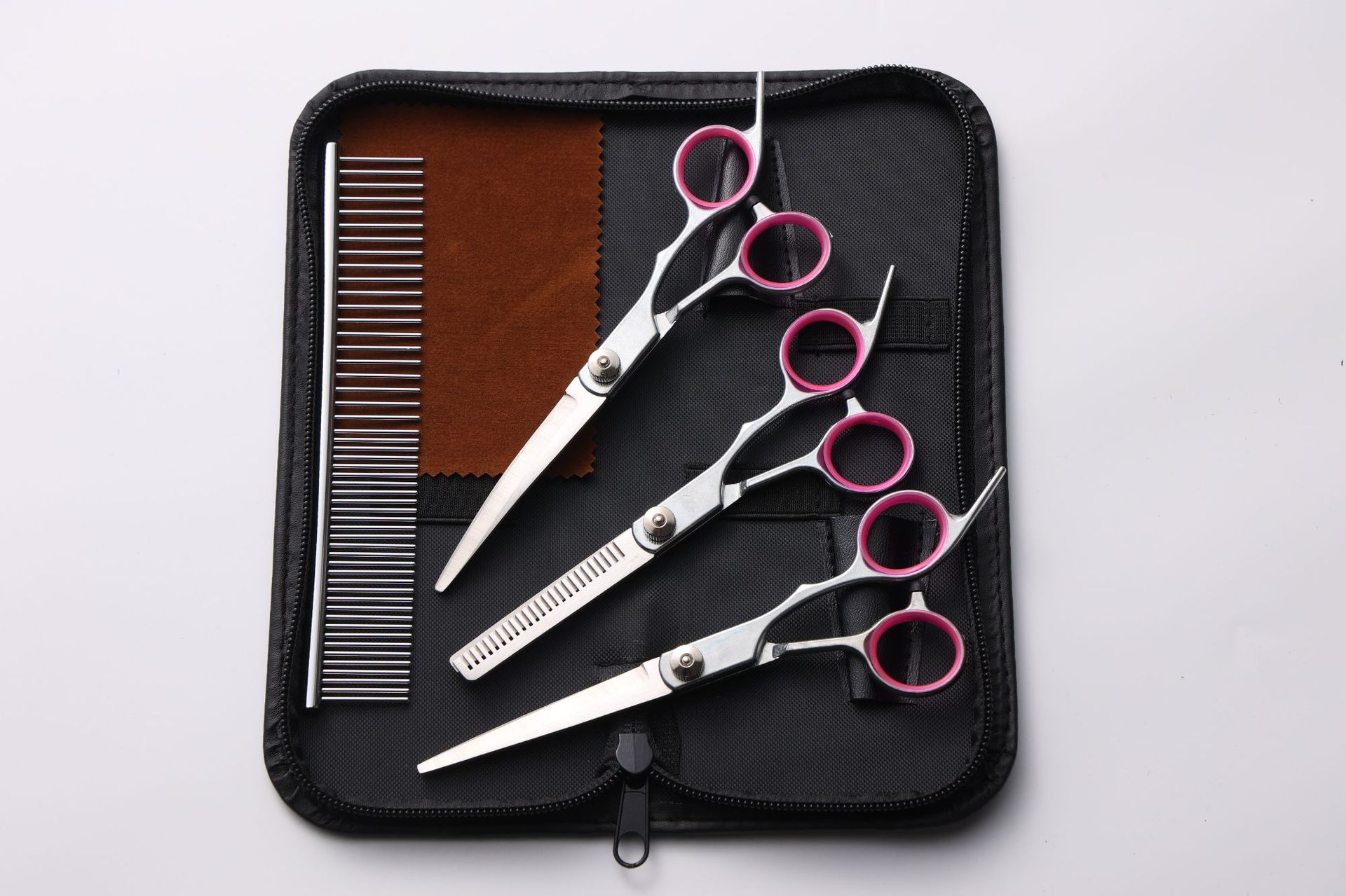 Set arricciacapelli con cappuccio bianco, anello rosa, lucidatura, levigatura, 3Cr13