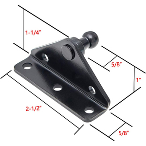 Đen 10mm bóng Stud gắn khung góc cạnh hình chữ L khí strut gắn kết cho thang máy hỗ trợ những cú sốc mùa xuân Prop - Product Image 3