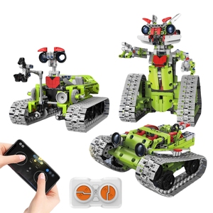 <strong>Assemble</strong> RC Car Building Blocks STEM Remote Control Robot Toys Coding Toy for Kids APP Controlled Educational Electric Robot Toy - Product Image 1