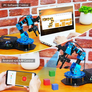 Hiwonder ArmPi FPV 6DOF Robot kol ahududu Pi desteği ile AI vizyon sıralama, derin öğrenme, eğitim için Python programlama