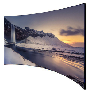 180 \ "Marco fijo curvo PVC Blanco Mate 16x9 Pantalla de proyección Pantalla de proyector multicanal - Product Image 1